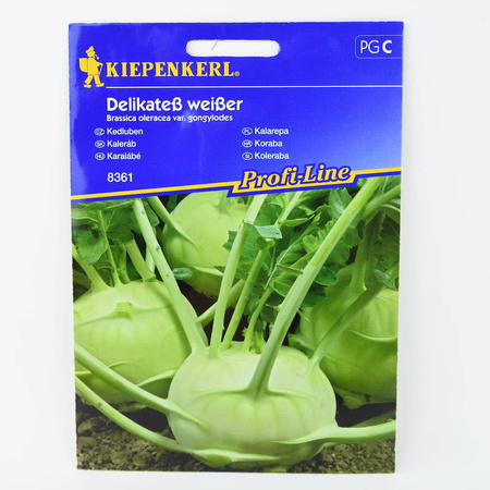 Kalarepa Delikateß weißer Brassica oleracea var. gongylodes