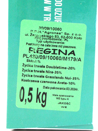 Regina 500 g nasiona trawy do uzupełniania ubytków w trawniku