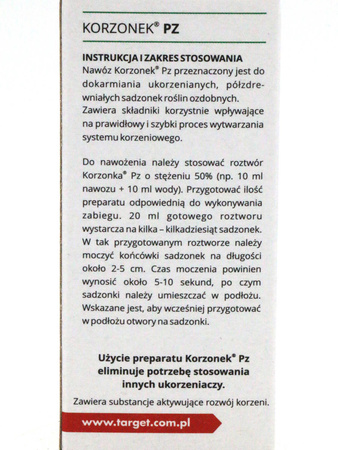Korzonek PZ 30 ml ukorzeniacz do roślin półzdrewniałych