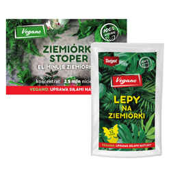 Zestaw Ziemiórka Stoper Vegano - 2,5 mln nicieni + ZiemiórStop Lep Na Ziemiórki 12 szt Vegano