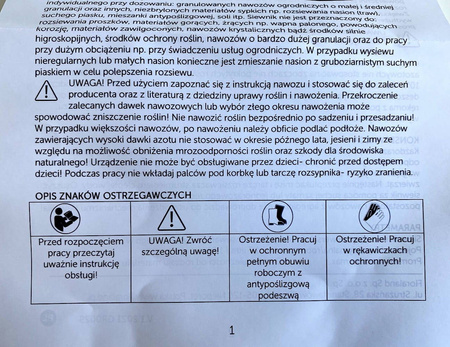 Siewnik ogrodowy ręczny rotacyjny 1,5 l
