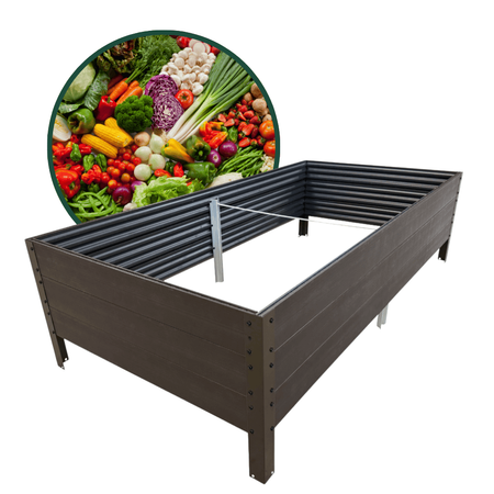 Podwyższona Grządka GPPS – Brązowa 150x75x30 cm – Klasika Garden