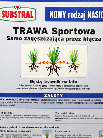 TRAWA Samo ZAGĘSZCZAJĄCA SPORTOWA 3 kg SUBSTRAL