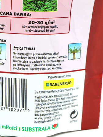 TRAWA Samo ZAGĘSZCZAJĄCA  do dosiewek 250 g SUBSTRAL