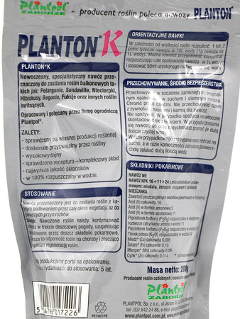 Planton K - nawóz rozpuszczalny do roślin kwitnących 200 g