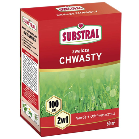 SUBSTRAL 100 dni nawóz do trawników zwalczający CHWASTY 1KG