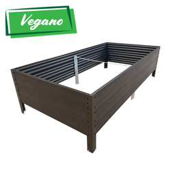 Warzywniak - podwyższona grządka - brąz GPPS - Vegano - 150 x 75 x 30 cm