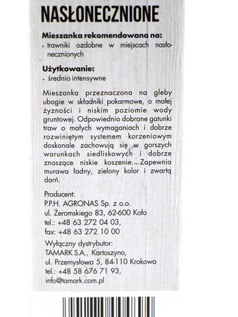 Dakar 1 kg nasiona trawy do trawników nasłonecznionych