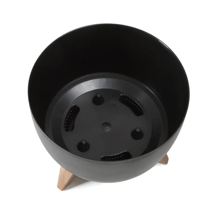 Doniczka Ø250 mm Mira Eco Recycled – Czarna – Lamela