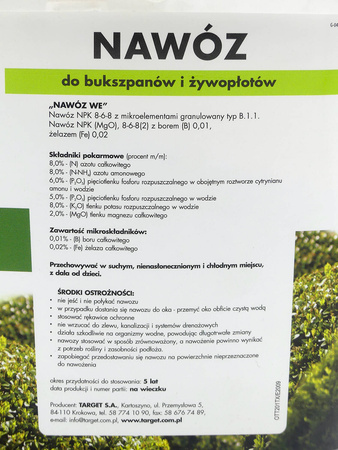 Nawóz z do bukszpanów i żywopłotów z mikroelementami 4 kg