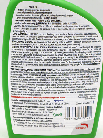 Atut RTU - zwalcza chwasty na kostce i w sadach 1 l