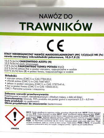 Nawóz do trawników regeneracyjny z mikroelementami 8 kg