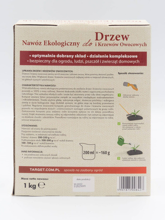 Nawóz ekologiczny do drzew i krzewów owocowych 1 kg
