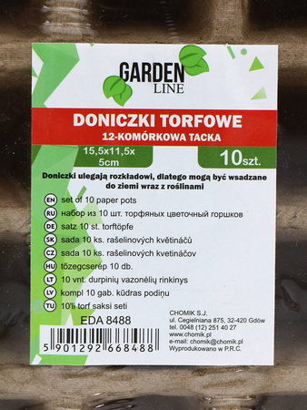 Komplet Doniczek Torfowych 24 szt 80x80 mm