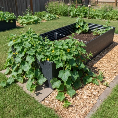 Podwyższona Grządka GPPS – Szara 150x75x30 cm – Klasika Garden