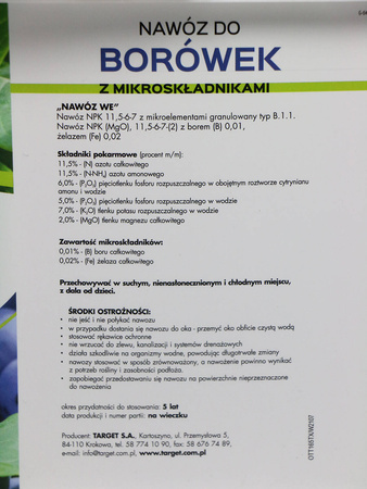 Nawóz do borówek z mikroelementami 4 kg