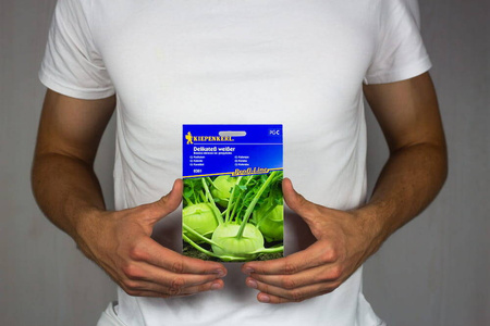 Kalarepa Delikateß weißer Brassica oleracea var. gongylodes