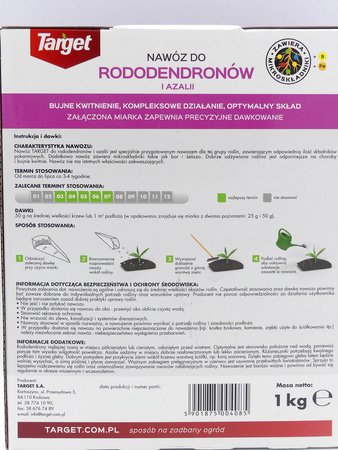 Nawóz do rododendronów i azalii z mikroelementami 1 kg