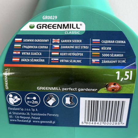 Siewnik ogrodowy ręczny rotacyjny 1,5 l