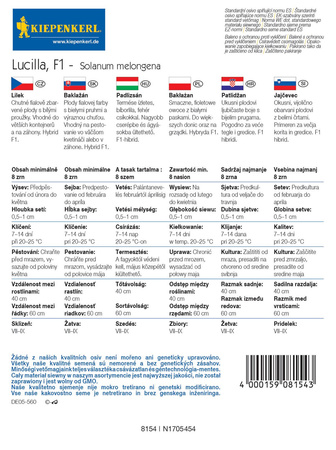 Bakłażan ,,Lucilla’’ F1 – Kiepenkerl 