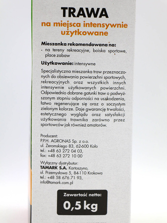 Hobby Olimpia 500 g nasiona trawy do trawników intensywnie użytkowanych