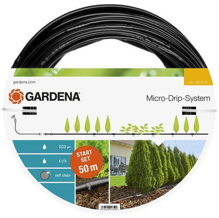 Linia kroplująca do rzędów roślin – zestaw L – 50 m Gardena