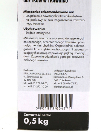 Regina 500 g nasiona trawy do uzupełniania ubytków w trawniku