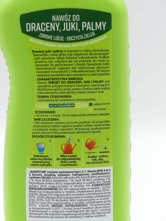 Nawóz płynny do draceny, juki i palmy Zdrowe Rośliny 500 ml