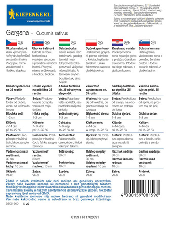 Ogórek gruntowy ,,Gergana’’ F1 – Kiepenkerl