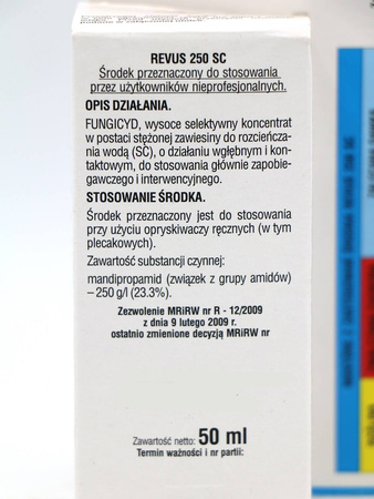 Revus 250 SC – na zarazę ziemniaka i mączniaka rzekomego – 50 ml Sumin