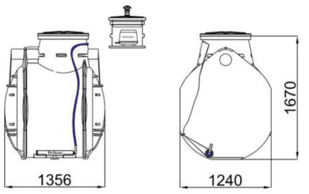 Kompostownik Wodny Bio Easy Flow WIRO 1470 L Haba
