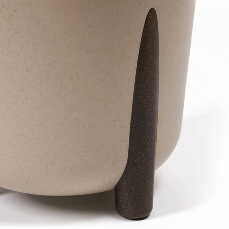Doniczka Ø250 mm Mira Eco Recycled – Czarna – Lamela