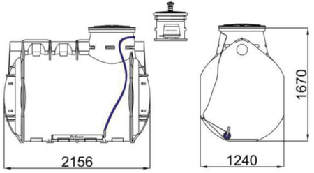 Kompostownik Wodny Bio Easy Flow WIRO 2500 L Haba