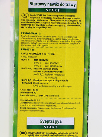 Startowy nawóz do trawy LY 100 2,5 kg – Wolf Garten