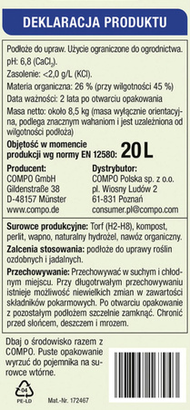 Bio Aqua Depot Ziemia uniwersalna 20 l Compo