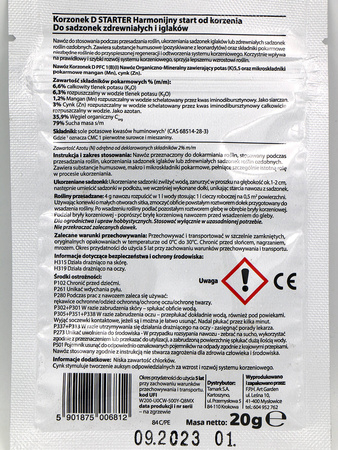 Korzonek D 20 g ukorzeniacz w proszku do roślin zdrewniałych
