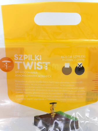 Szpilki do mocowania agrowłókniny 50 szt. czarne