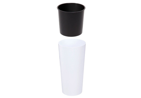 Osłonka doniczka Ø190 mm Lilia – biała – Lamela