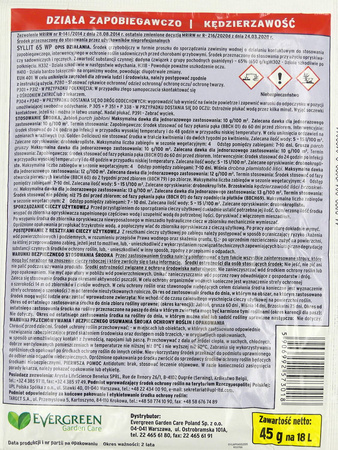 SUBSTRAL kędzierzawość SYLLIT 65 WP 45g