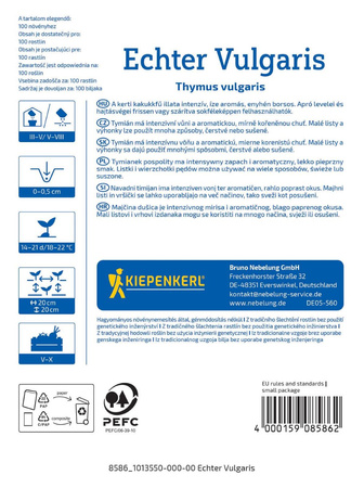 Tymianek pospolity Echter Vulgaris Kiepenkerl