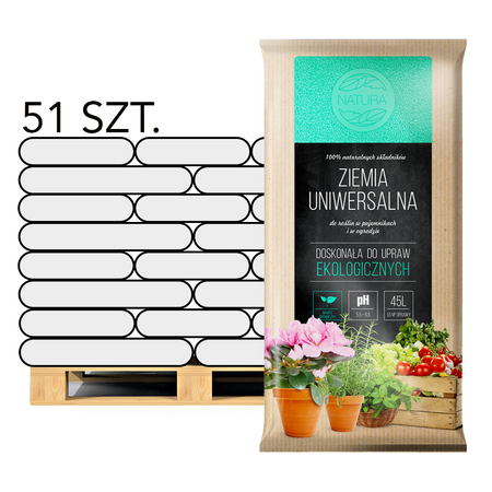 Ziemia uniwersalna – Natura – 45 l (paleta 51 szt.) Kronen