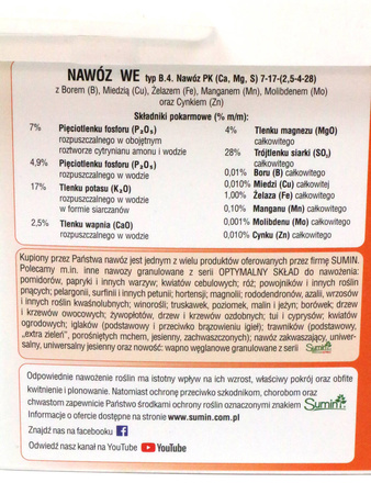 Nawóz jesienny do iglaków – 10 kg Sumin