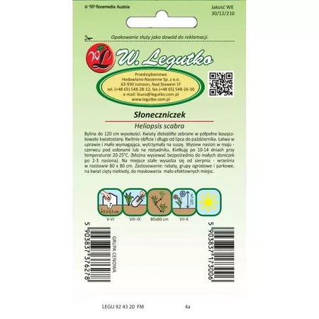 Słoneczniczek Heliopsis – żółty – 0,5 g Legutko