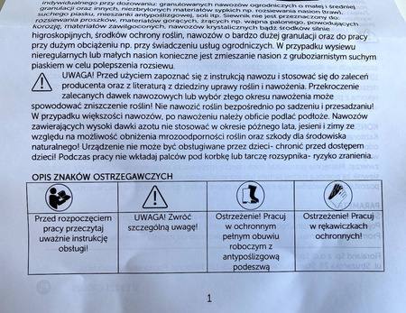 Siewnik ogrodowy ręczny rotacyjny 1,5 l