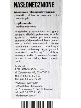 Dakar 1 kg nasiona trawy do trawników nasłonecznionych