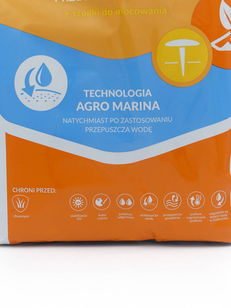Agrowłóknina Hobby Ściółkująca Agro-Marina Czarna 1,6 x 10 m 50 g + 18 szpilek - Agrimpex