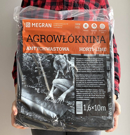 Agrowłóknina Horti-Line Antychwastowa czarna 1,6 m x 10 mb