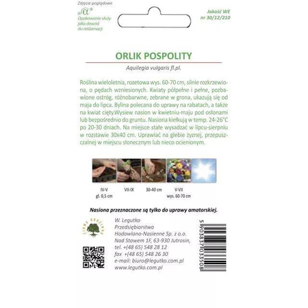 Orlik pospolity – mix – 0,3 g Legutko