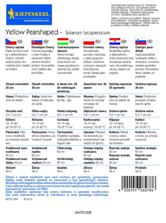 Pomidor Cherry Yellow Pearshaped – Kiepenkerl