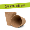 Komplet Doniczek Torfowych 24 szt 80x80 mm